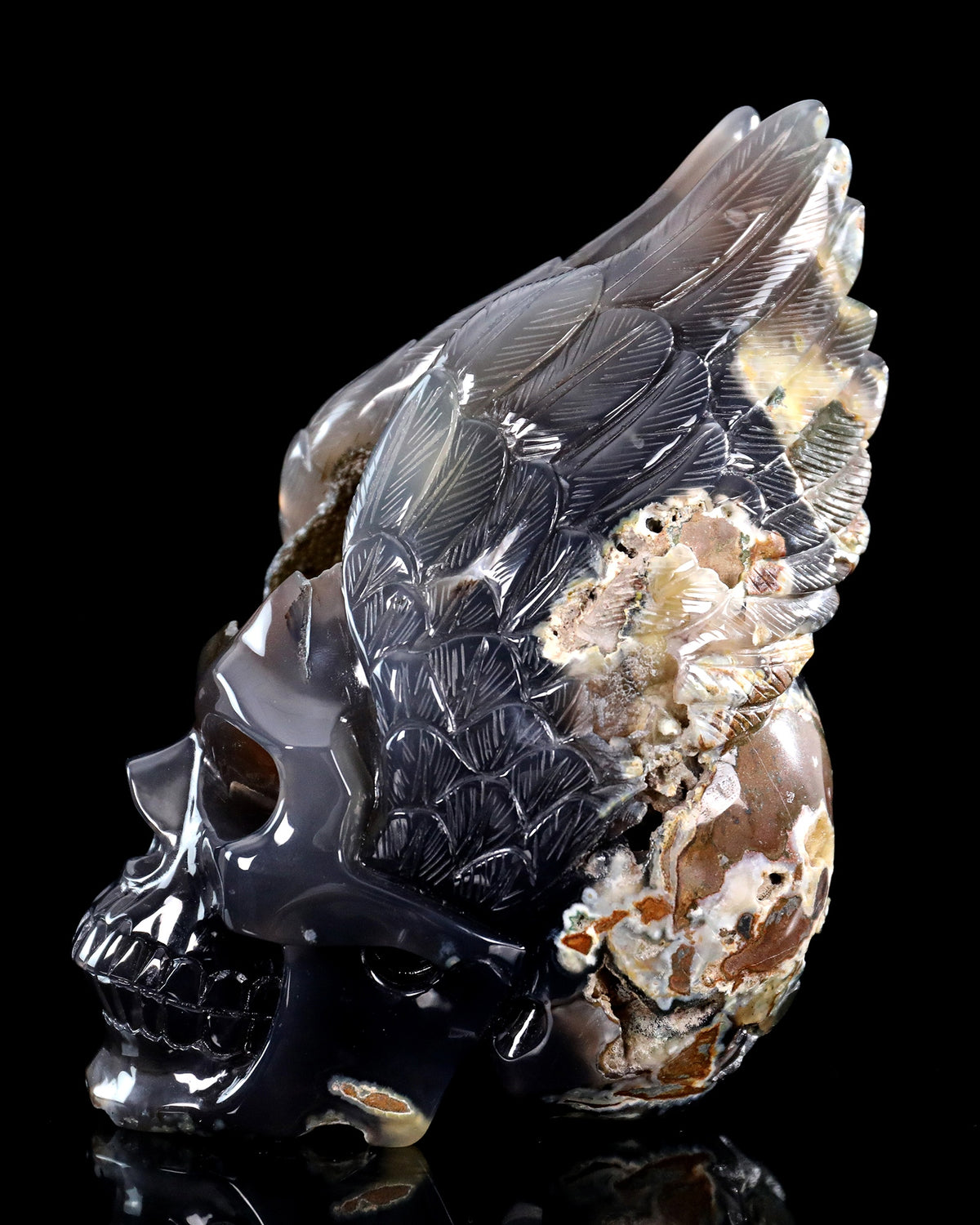 Geoden-Achat-Riesenschädel
