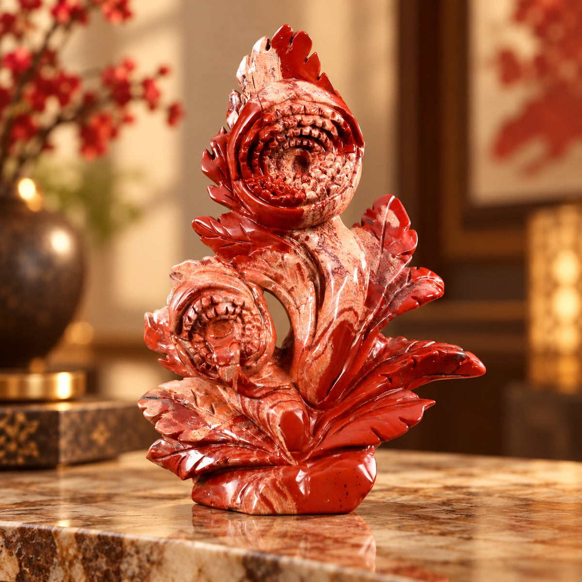 Red Jasper Carnivorous Flower