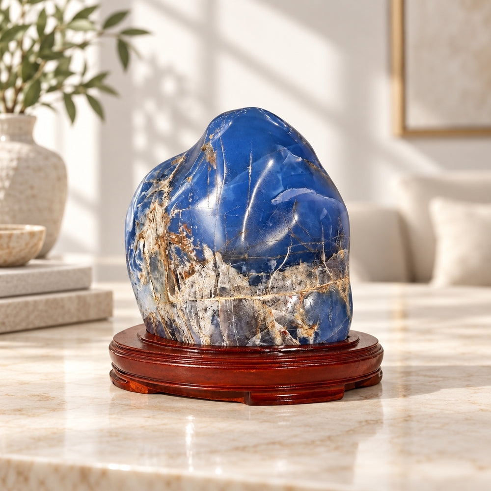 Blue Chalcedony Polished Stone