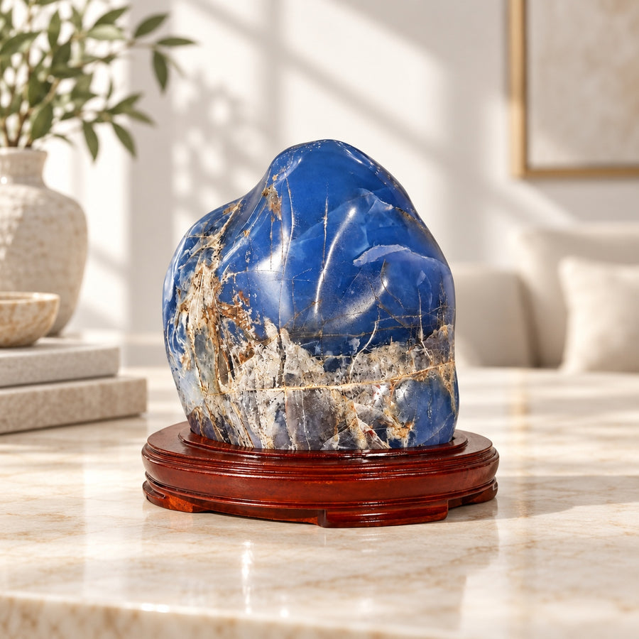 Blue Chalcedony Polished Stone