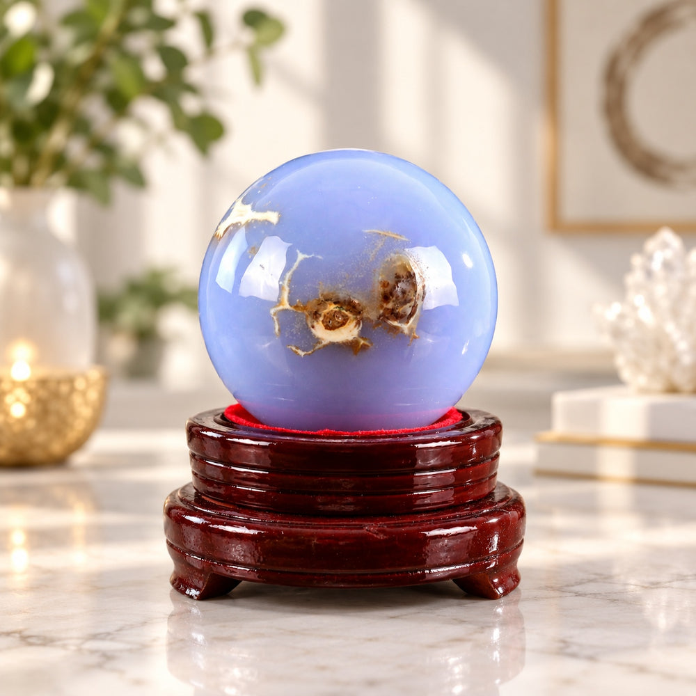 Blue Chalcedony Sphere