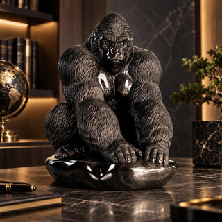 Silver Obsidian Gorilla