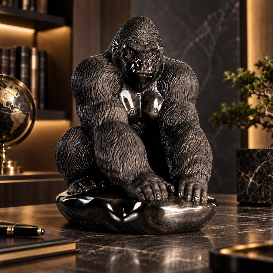 Silver Obsidian Gorilla
