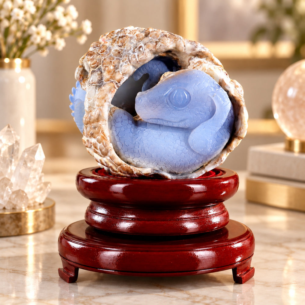 Blue Chalcedony Baby Dragon