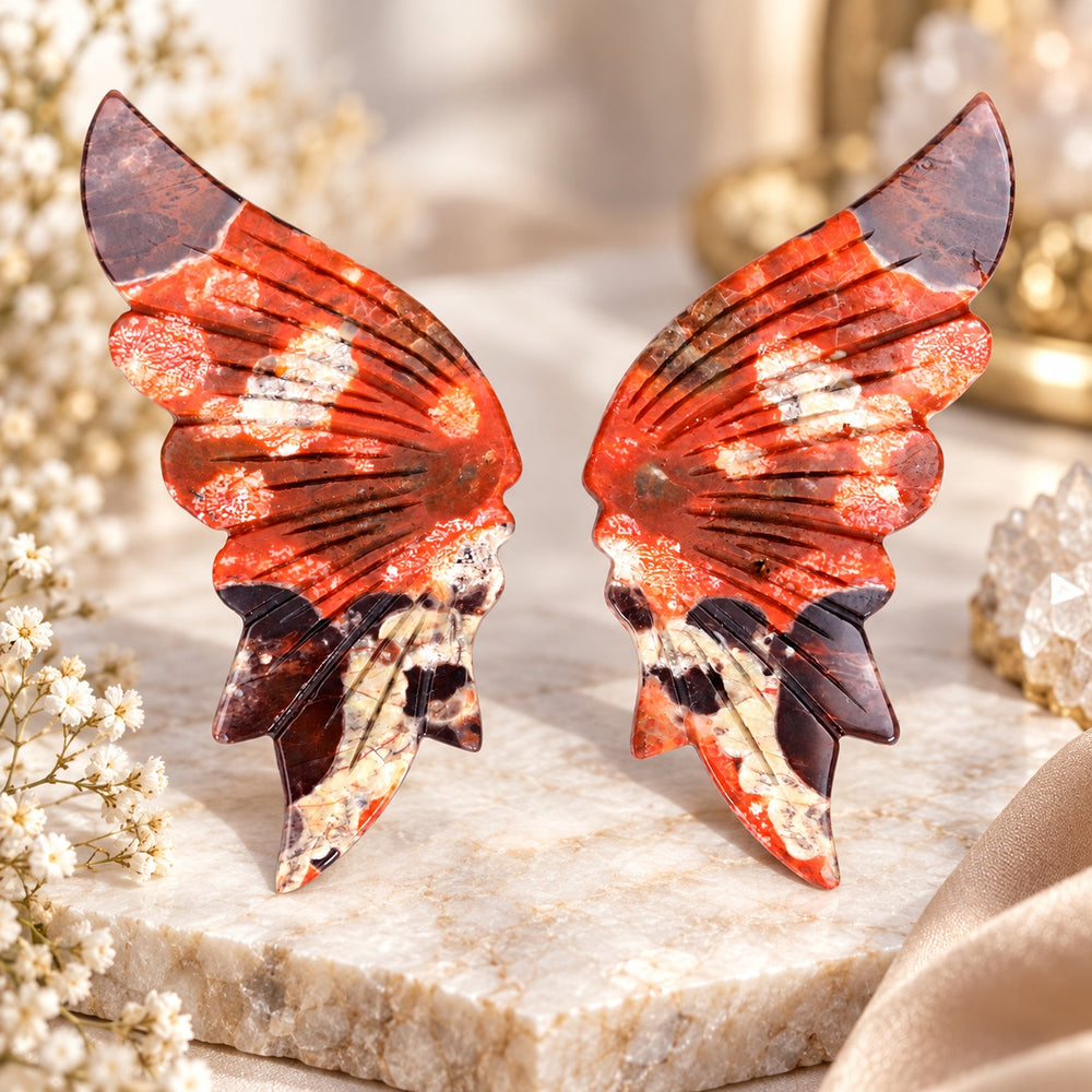 Coin Agate Butterfly Wings