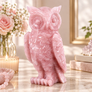 Rose Quartz Owl