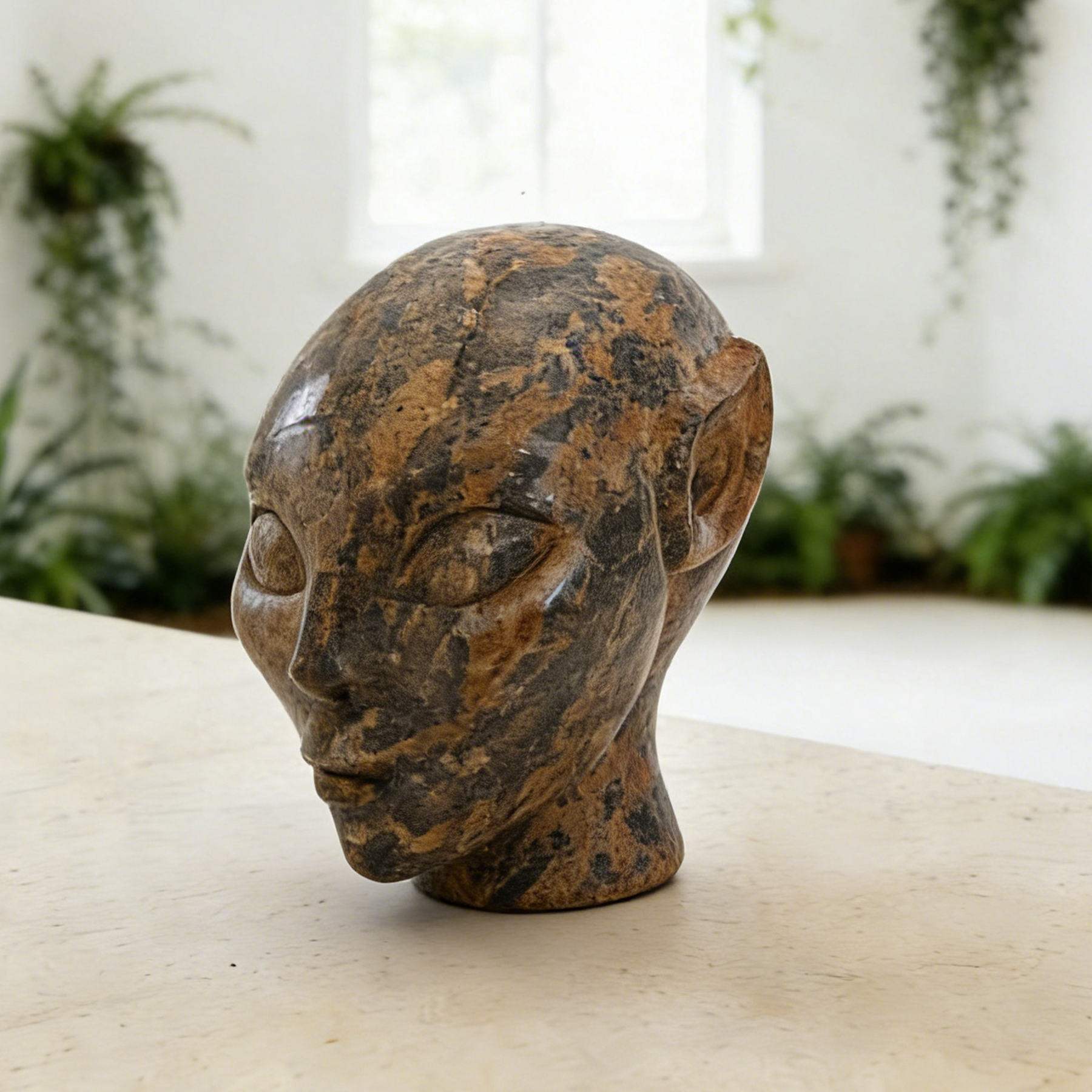 3 Inch Leopard Skin Jasper Alien Crystal Skull — view 7