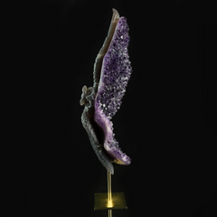 Large Amethyst Cluster Owl Sculpture — view 8