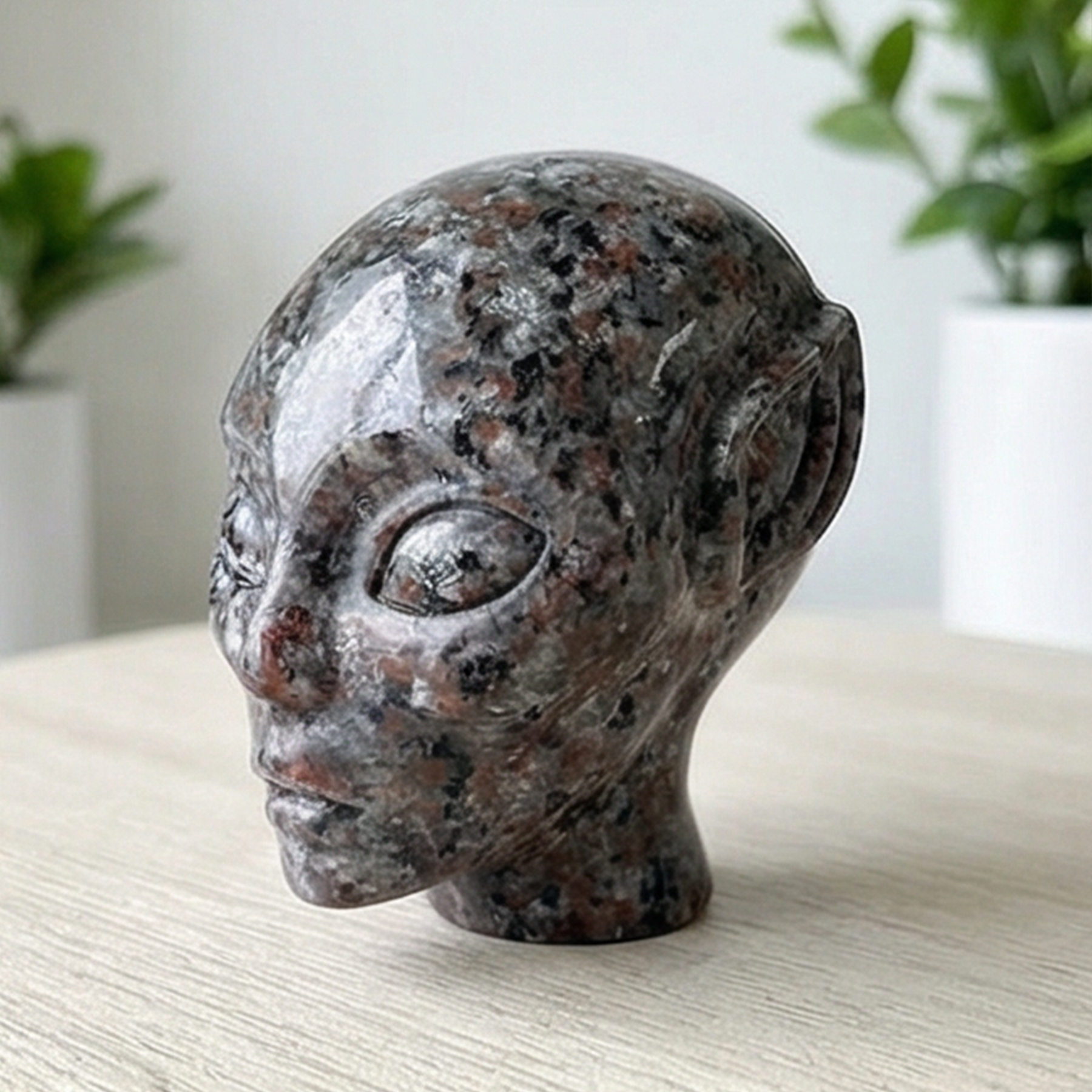 2 Inch Fire Stone Alien Crystal Skull – Skull — view 8