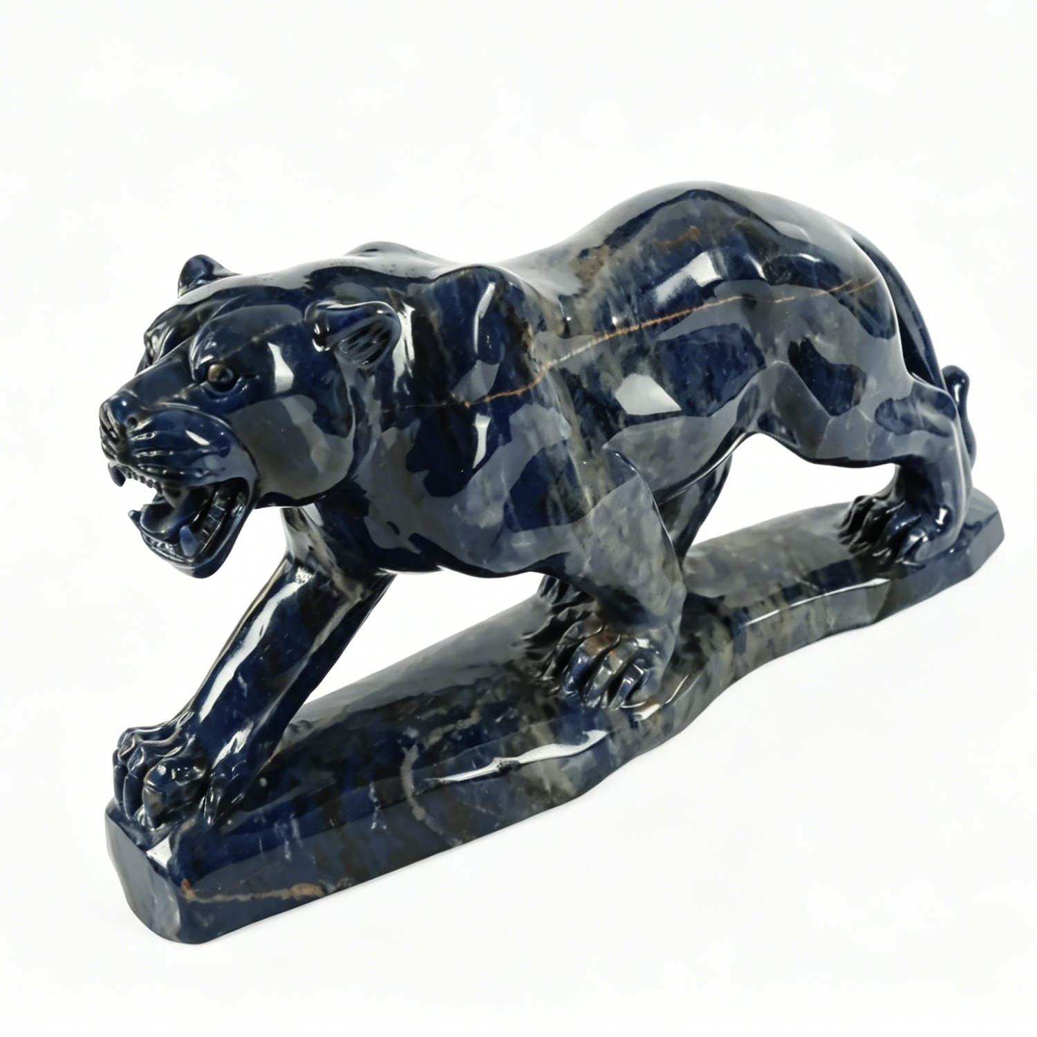 Blue Sodalite Leopard Sculpture — view 3