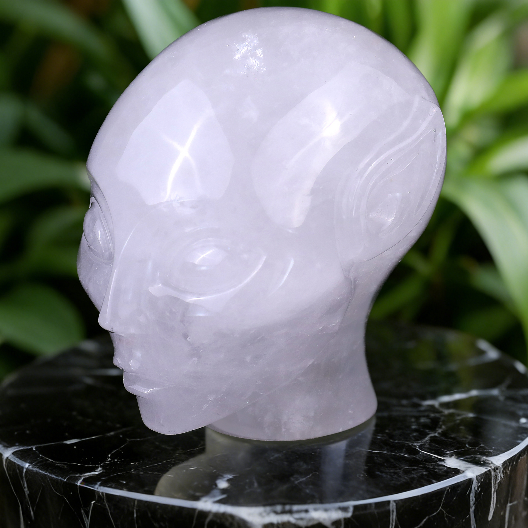 3.8 Inch Angola Quartz Alien Crystal Skull — view 7