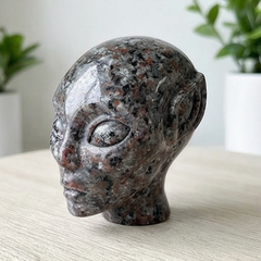 3 Inch Fire Stone Alien Crystal Skull – Gemstone — view 7
