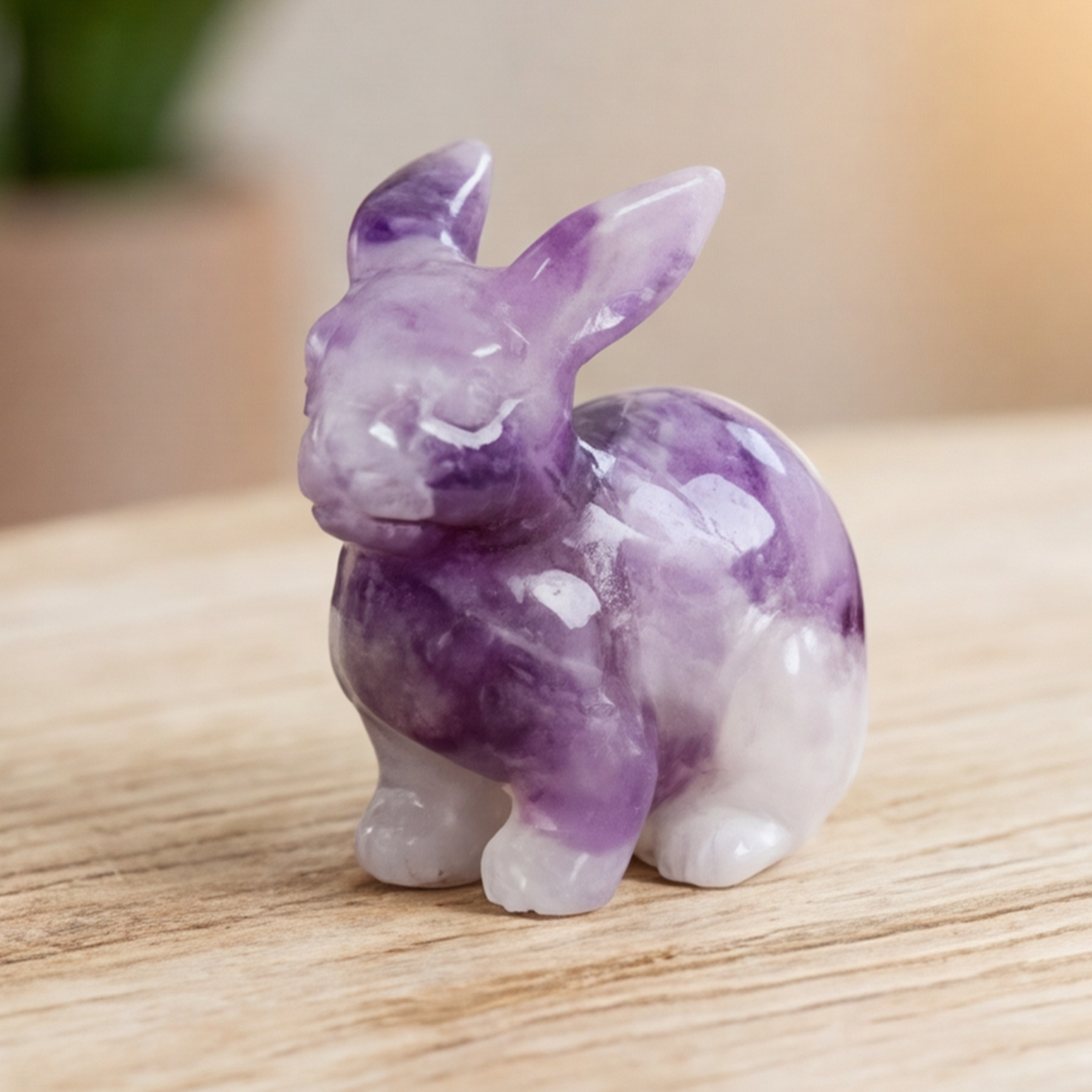 Amethyst Rabbit Carving - Crystal Figurine — view 3