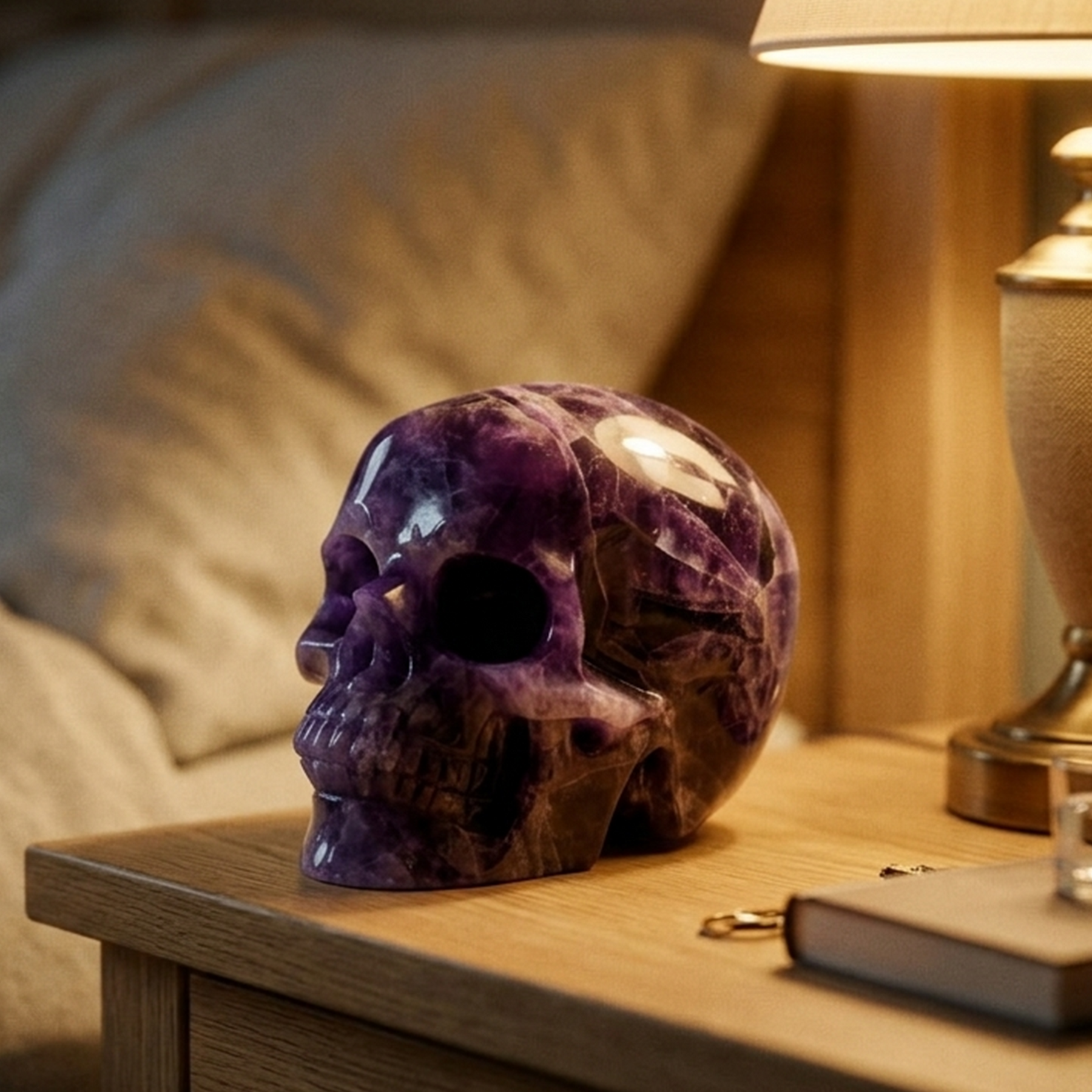 7-10 inch Dream Amethyst Crystal Skull - Titan Series Large Scale Crystal Skull — view 5