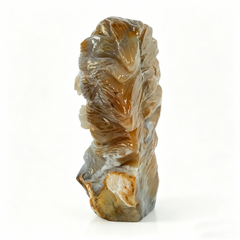 7.7 inch Yellow Chalcedony Lion Head Carving — view 6