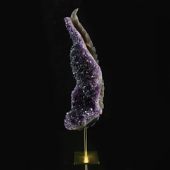 Large Amethyst Cluster Owl Sculpture — view 7