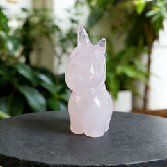 Rose Quartz Chibi Unicorn Carving — view 7