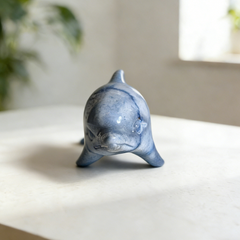 Blue Aventurine Dolphin Carving – Sculpture — view 7