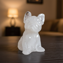 Angola Quartz Puppy Carving – Animal Sculpture — view 5