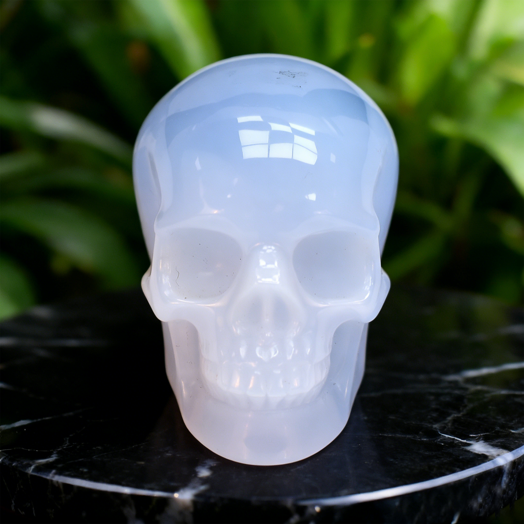 3 Inch Blue Chalcedony Crystal Skull — view 8