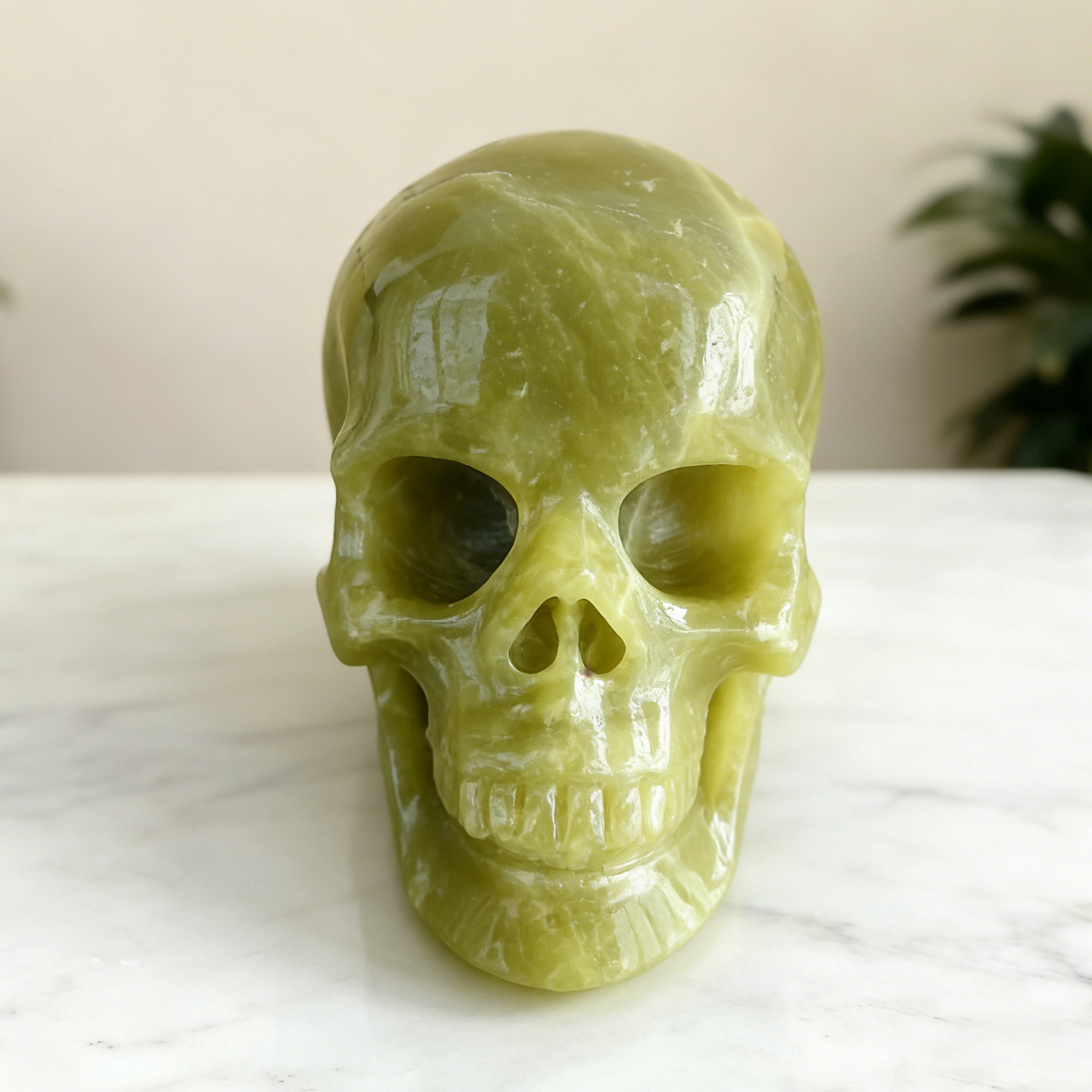 4.5 Inch Serpentine Crystal Skull — view 6