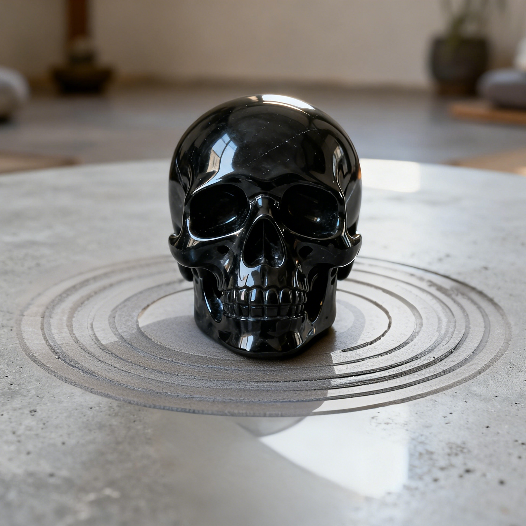4.5 Inch Obsidian Crystal Skull – Protection Stone — view 8