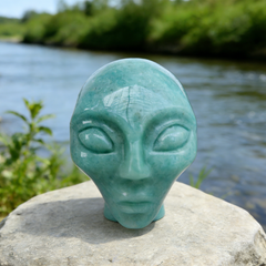 2 Inch Amazonite Alien Crystal Skull – Skull — view 5