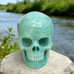 2 Inch Amazonite Crystal Skull – Mini Stone — view 8