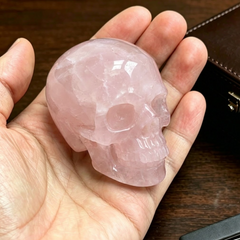 2 Inch Rose Quartz Crystal Skull – Mini — view 1