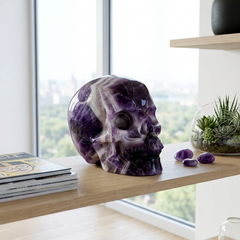 7-10 inch Dream Amethyst Crystal Skull - Titan Series Large Scale Crystal Skull — view 4