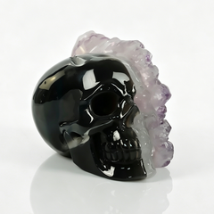 5 inch Amethyst Cluster Skull — view 3