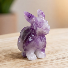 Amethyst Rabbit Carving - Crystal Figurine — view 7