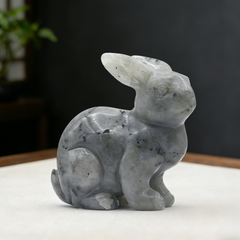 Labradorite Rabbit Carving — view 6
