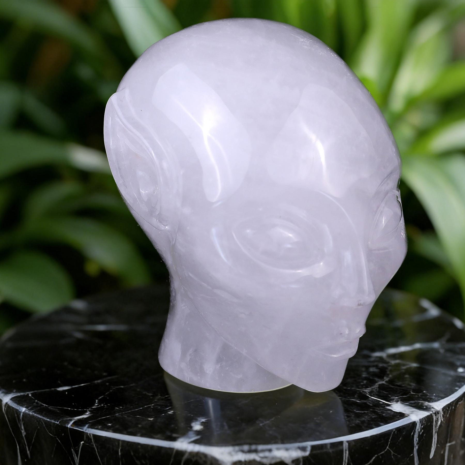 3.8 Inch Angola Quartz Alien Crystal Skull — view 3