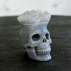 2.64 inch Amethyst Cluster Crown Crystal Skull - Natural Crystal — view 6