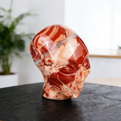 3.8 Inch Red Jasper Alien Crystal Skull — view 3