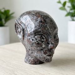 3 Inch Fire Stone Alien Crystal Skull – Gemstone — view 3