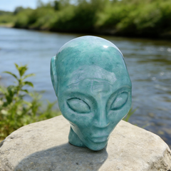 2 Inch Amazonite Alien Crystal Skull – Skull — view 4
