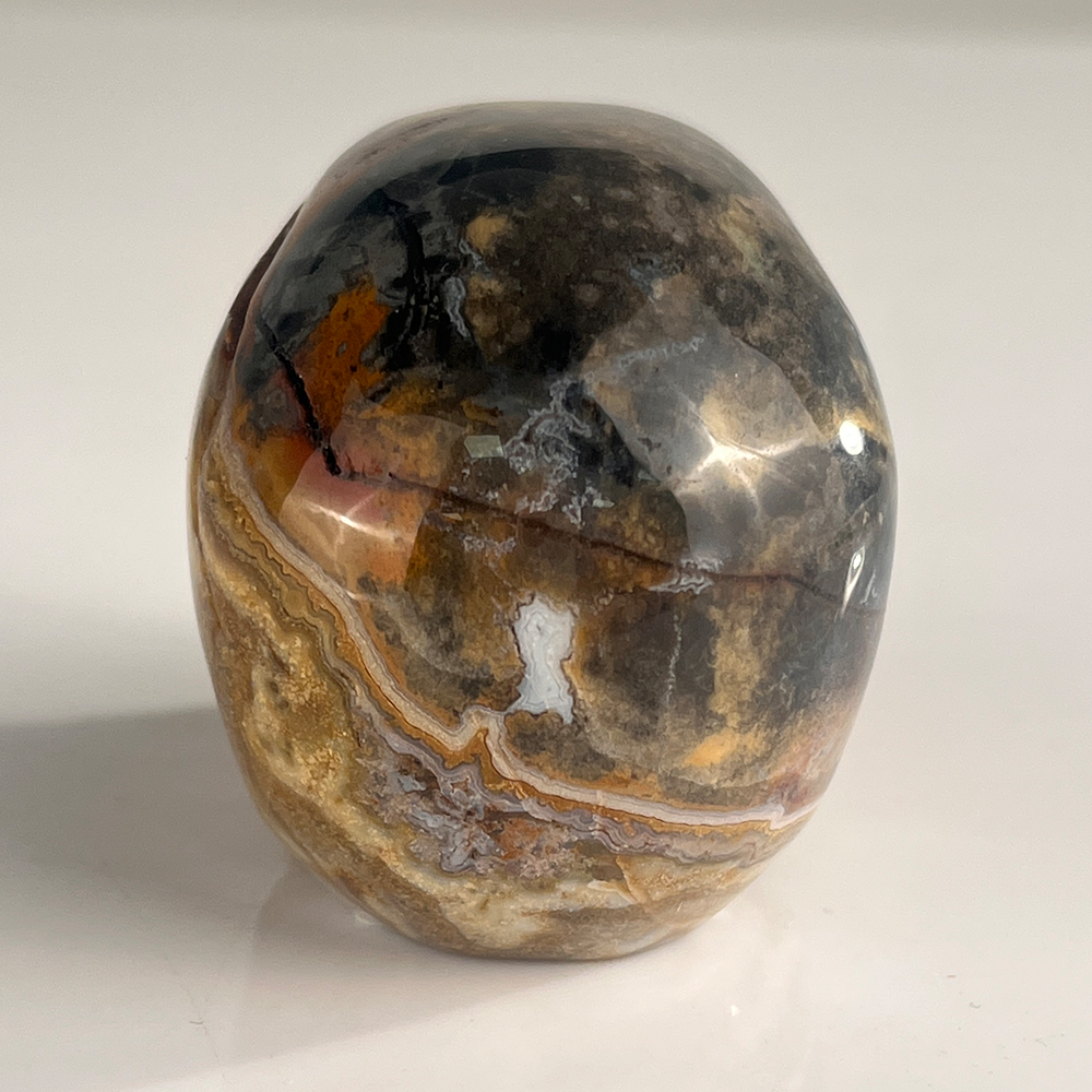 2 Inch Red Crazy Lace Agate Crystal Skull – Skull — view 4