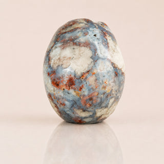 Crâne en agate fleur bleue de 2,2 pouces