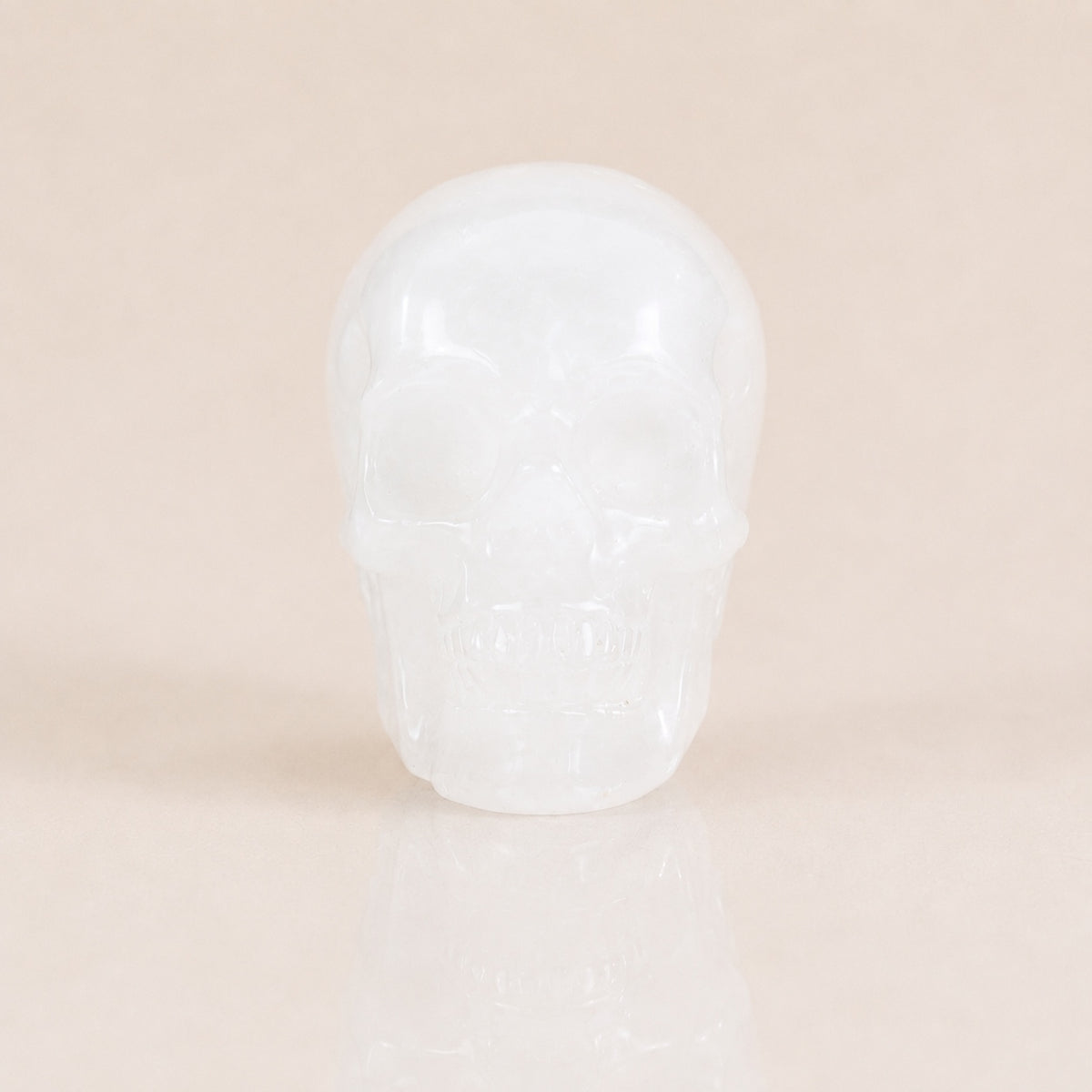 Crâne de quartz angolais de 2,2 pouces