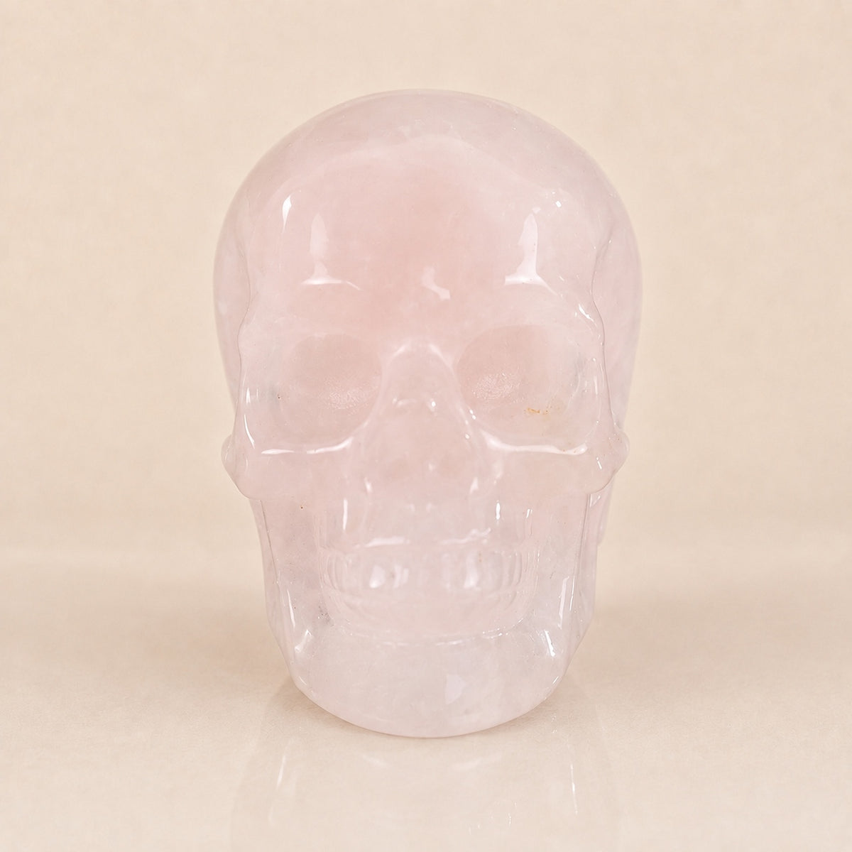 Crâne en quartz rose de 5,6 cm