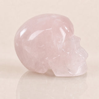 Crâne en quartz rose de 5,6 cm