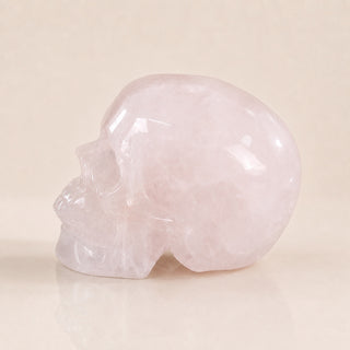 Crâne en quartz rose de 5,6 cm