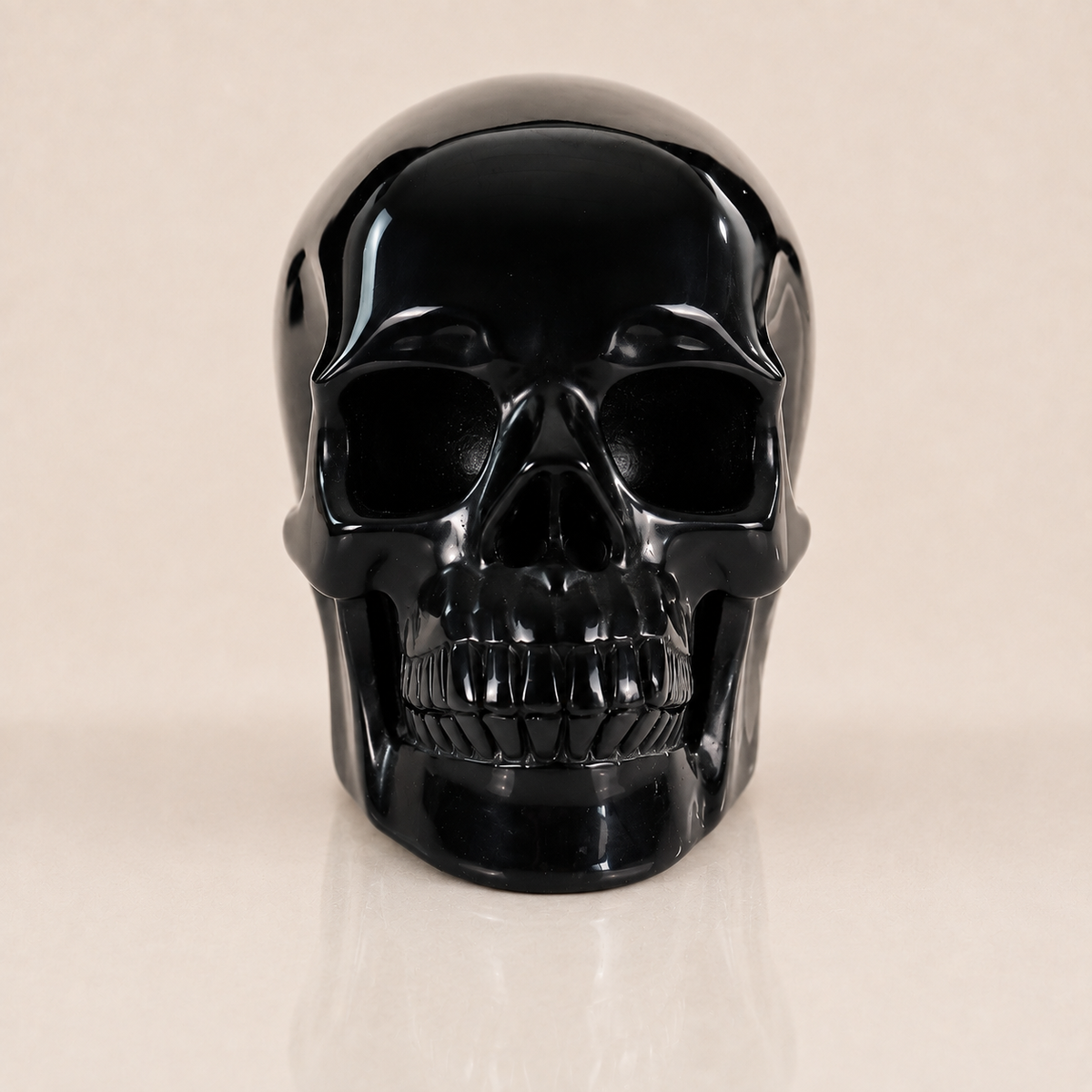 Crâne d'obsidienne noire