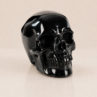 Schwarzer Obsidian-Totenkopf, 3 Zoll