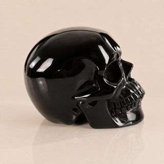 Schwarzer Obsidian-Totenkopf, 3 Zoll