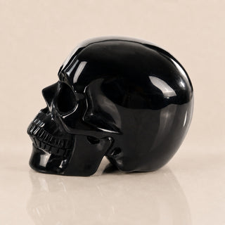Schwarzer Obsidian-Totenkopf, 3 Zoll