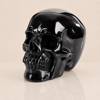 Schwarzer Obsidian-Totenkopf, 3 Zoll