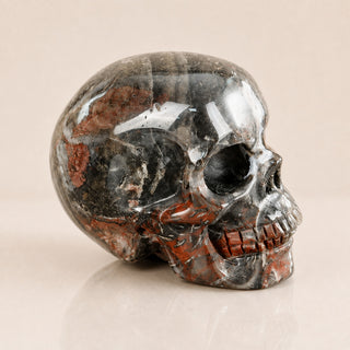 2,2 Zoll roter Crazy Lace Achat Totenkopf